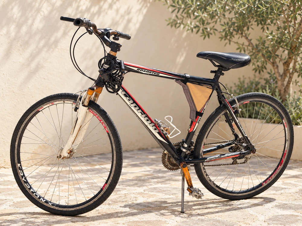 Black & red bicycle