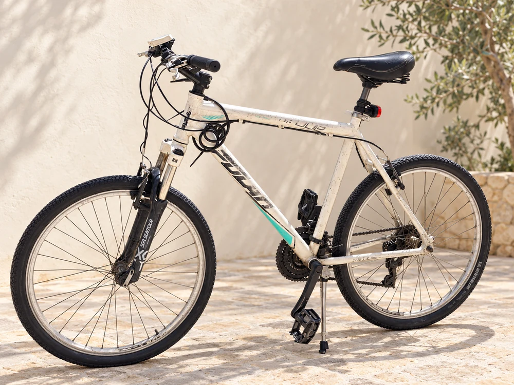 White bicycle